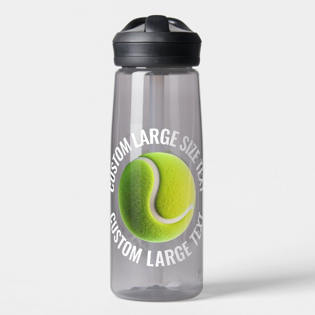 Tennisball Personalisiert Großer Text 25 oz. Trinkflasche (Vorne)