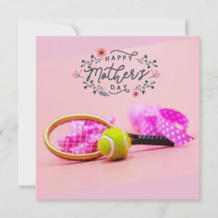 Tennisball pink für Tennis Mama Muttertag    Karte
