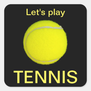 Tennisball Quadratischer Aufkleber