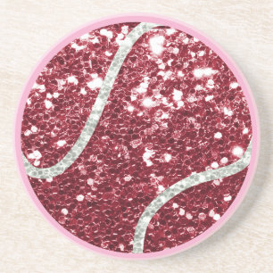 Tennisball Rosa Thema für Mädchen-Baby-Shower-Part Getränkeuntersetzer
