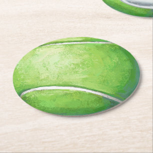 Tennisball Runder Pappuntersetzer
