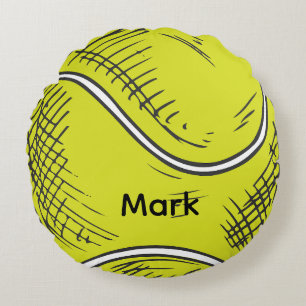 Tennisball rundes kissen