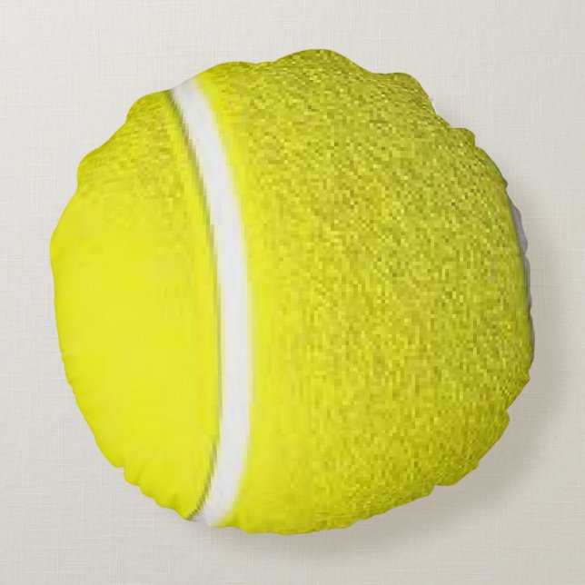 Tennisball Rundes Kissen (Rückseite)