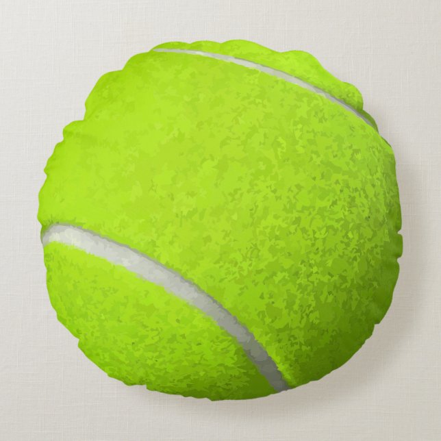 Tennisball Rundes Kissen (Vorderseite)