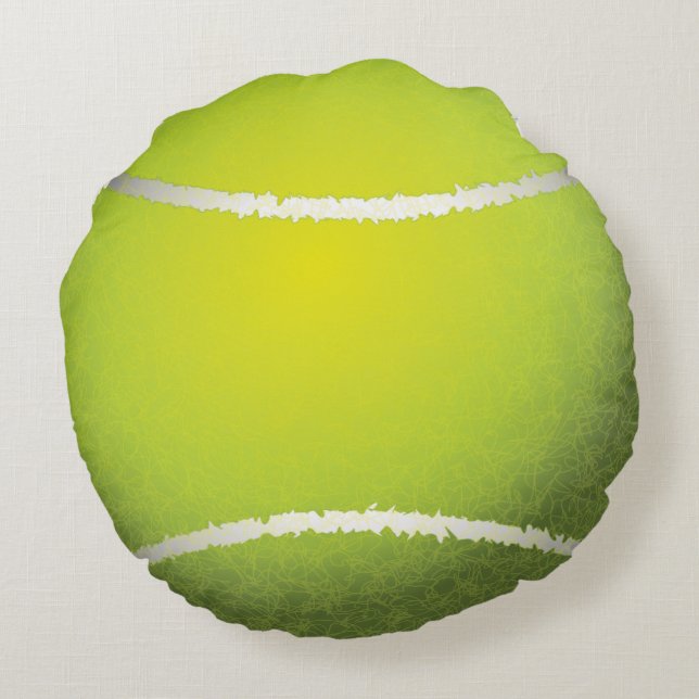 Tennisball Rundes Kissen (Rückseite)