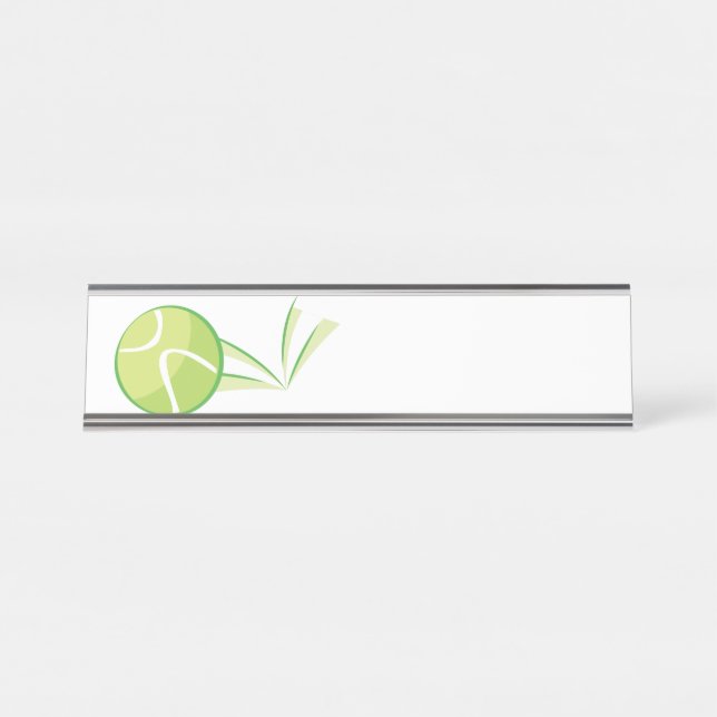 Tennisball-Schlag Schreibtischnamensplakette (Vorderseite )