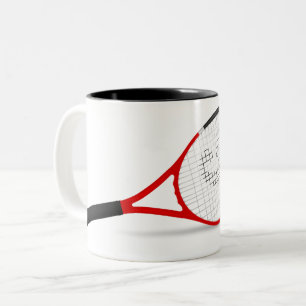 Tennisball Schwarzes 11 Unze Zwei-Ton Tasse