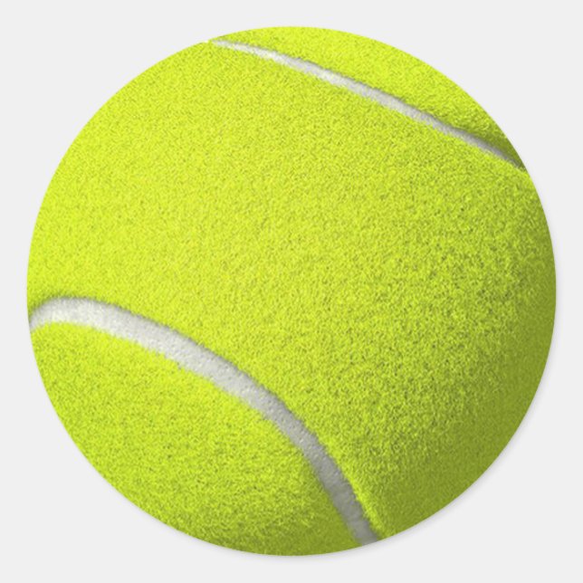 Tennisball-Sticker (Text hinzufügen, wenn du Will) Runder Aufkleber (Vorderseite)