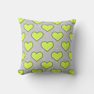 Tennisball-Textur in Herzform - Muster Kissen