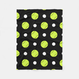 Tennisball-Tupfen-Muster-Gewohnheits-Hintergrund Fleecedecke