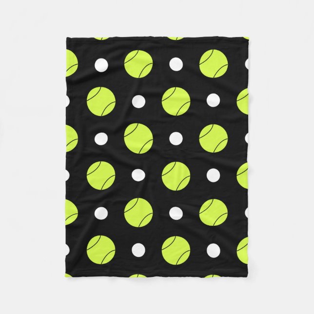 Tennisball-Tupfen-Muster-Gewohnheits-Hintergrund Fleecedecke (Vorderseite)