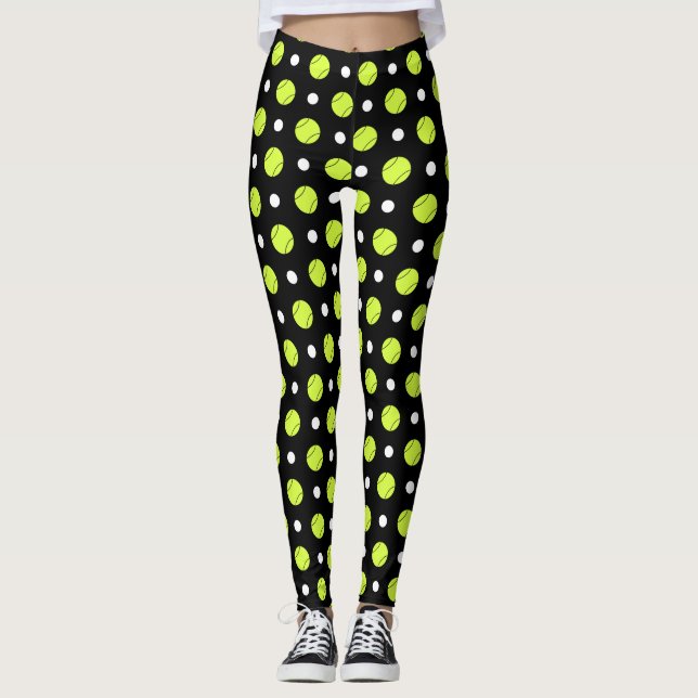 Tennisball-Tupfen-Muster Leggings (Vorderseite)