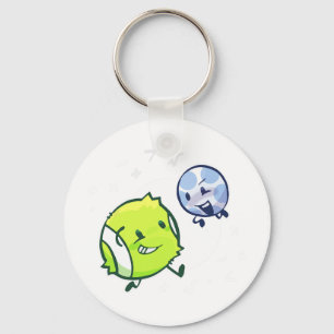 Tennisball- und Golfball-Duo-Mathe Schlüsselanhänger
