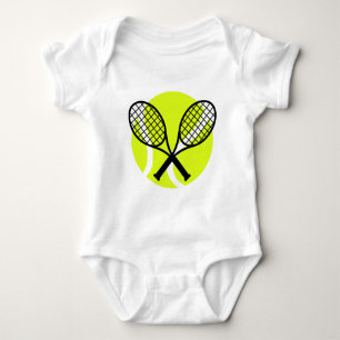 Tennisball und Schläger Baby Strampler