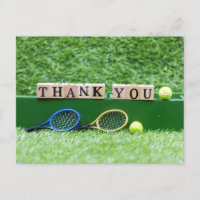 Tennisball und Schläger Danke, dass ihr Trainer od