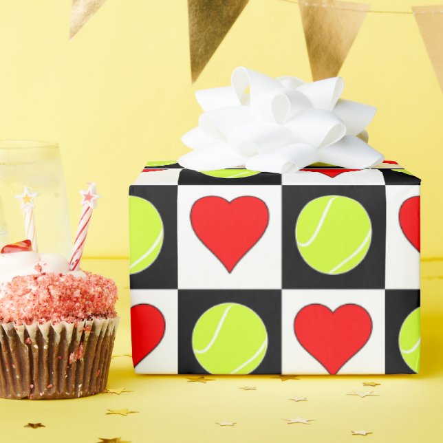 Tennisball und Tennis Party Geschenkpapier (Geburtstagsparty)
