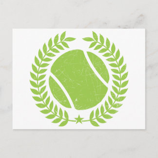Tennisball und Tennisteam Vintages Design Postkarte
