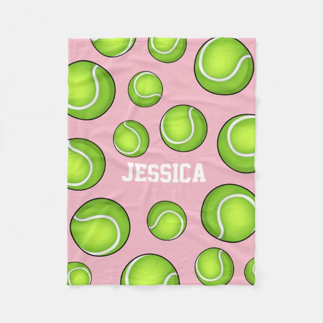 Tennisball-weich Rosa Fleecedecke (Vorderseite)