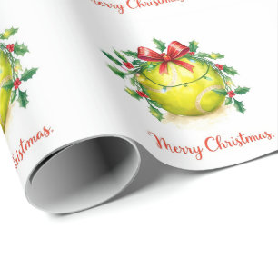 Tennisball-Weihnachten Geschenkpapier