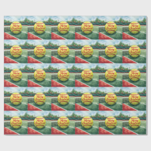 Tennisball-Weihnachten Geschenkpapier