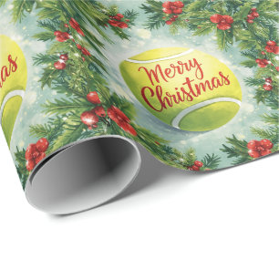 Tennisball-Weihnachten Geschenkpapier