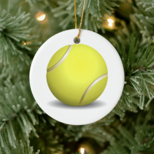 Tennisball-Weihnachtsschmuck Keramikornament