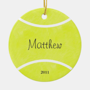 Tennisball-Weihnachtsverzierung Keramik Ornament
