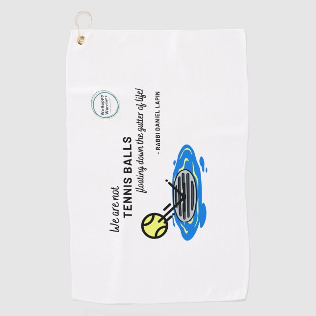 Tennisball Zitat Golf Handtuch (Vorderseite)