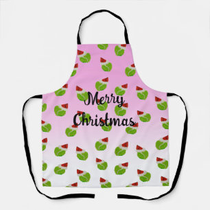 Tennisbälle mit Weihnachtsmannmützen Frohe Weihnac Schürze