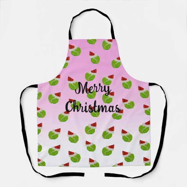 Tennisbälle mit Weihnachtsmannmützen Frohe Weihnac Schürze (Vorderseite)