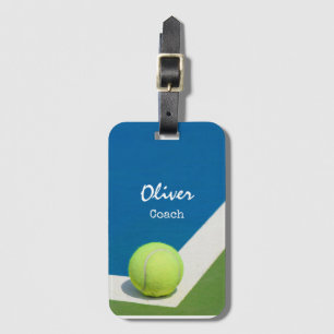Tennisbälle sind auf dem Spielplatz Trainer Gepäckanhänger