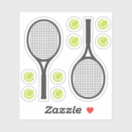 Tennisbälle und Tennisschläger Aufkleber