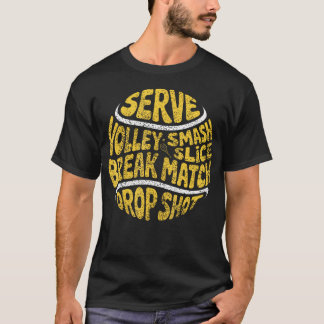 Tennisbegriffe Tennisspieler spielt Tennis T-Shirt