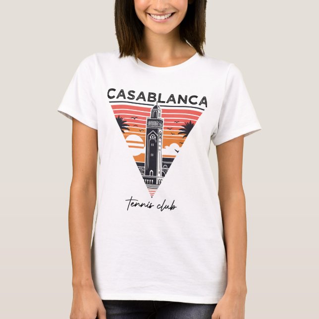 Tennisclub Casablanca Vintag T-Shirt (Vorderseite)