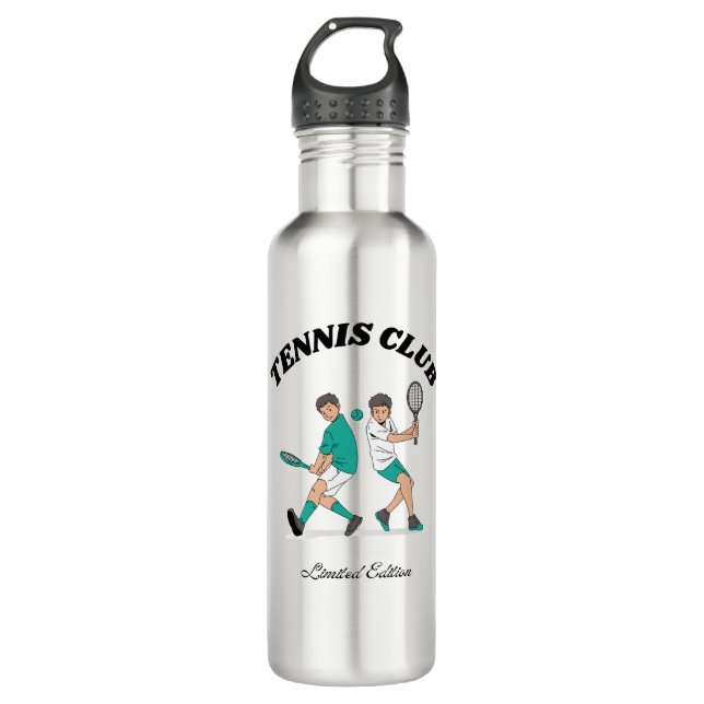 Tennisclub Edelstahlflasche (Vorderseite)