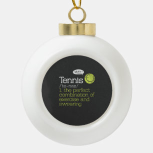 Tennisdefinition Keramik Kugel-Ornament