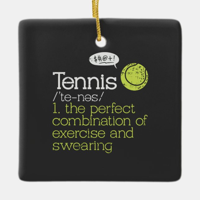 Tennisdefinition Keramikornament (Vorderseite)