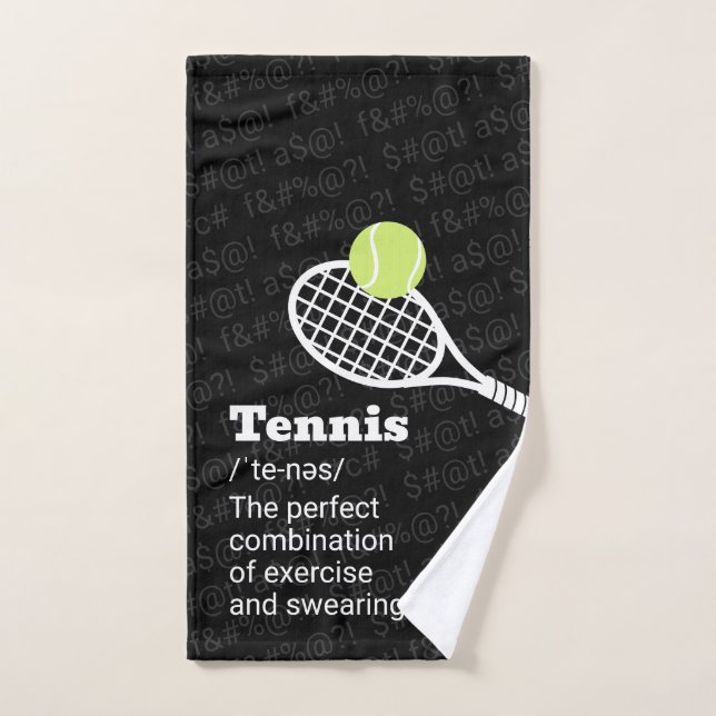 Tennisdefinitionsübungen und -übungen handtuch (Handtuch)