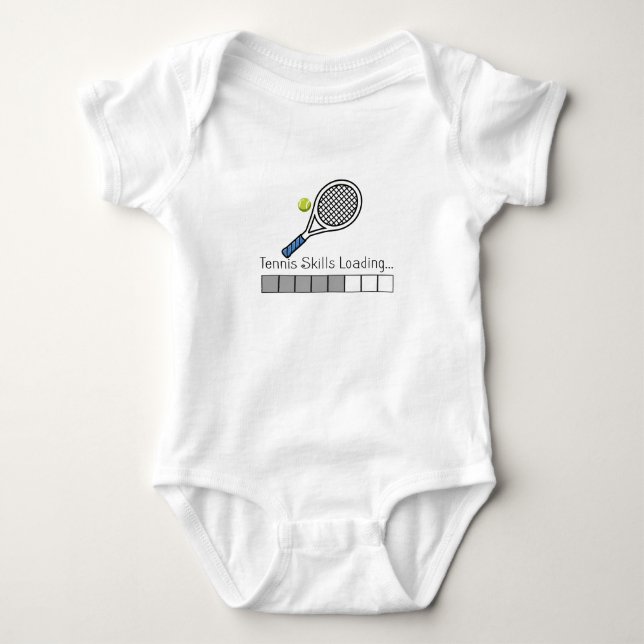 Tennisfähigkeiten laden Tennis Geschenke, Tennisfä Baby Strampler (Vorderseite)