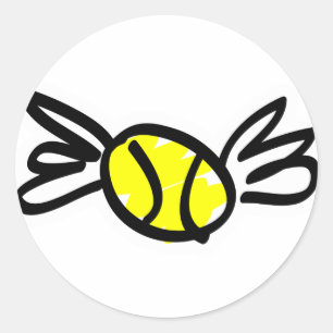 Tennisflügel Runder Aufkleber