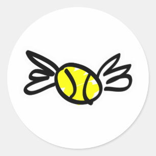 Tennisflügel Runder Aufkleber
