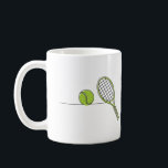 Tennisgeschenk des Tennis-Liebhabers | Kaffeetasse<br><div class="desc">Spiel,  Set,  Match!  (Ihre Tennis-liebenden Freunde wissen was dieses Durchschnitte)</div>