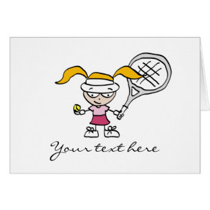 Tennisgeschenke und Karten mit niedlichem Cartoon