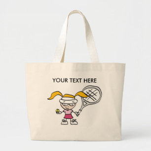 Tennisgeschenke und Karten mit niedlichem Cartoon Jumbo Stoffbeutel