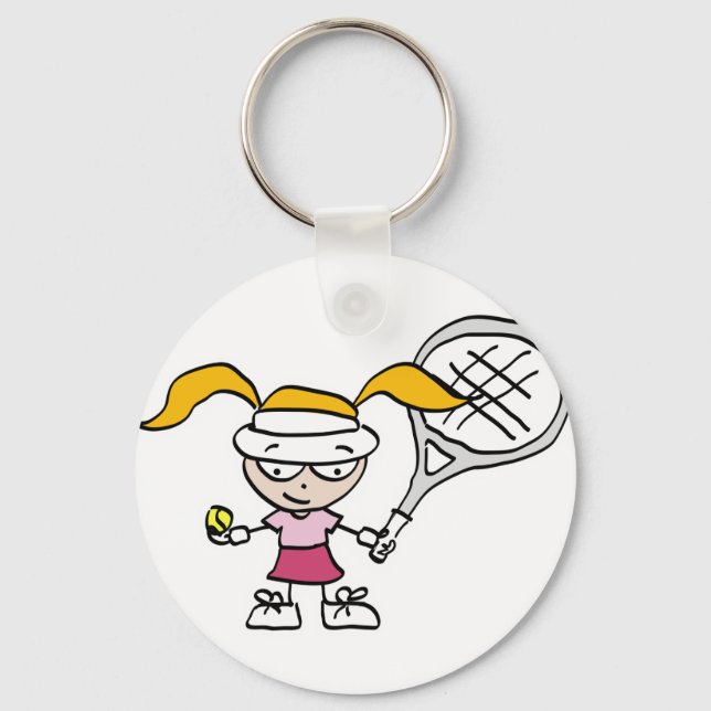 Tennisgeschenke und Karten mit niedlichem Cartoon Schlüsselanhänger (Vorderseite)