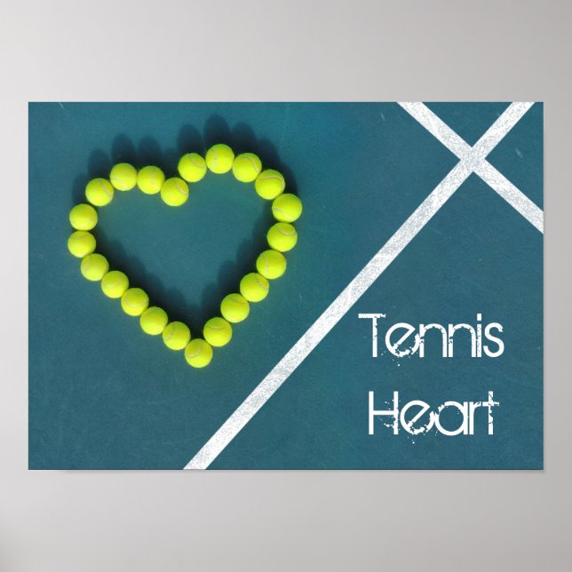 Tennisherz, personalisiert poster (Vorne)
