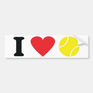 Tennisikone der Liebe I Autoaufkleber