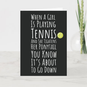 Tenniskarten für Teen Girls Kinder ihr sportliches Karte