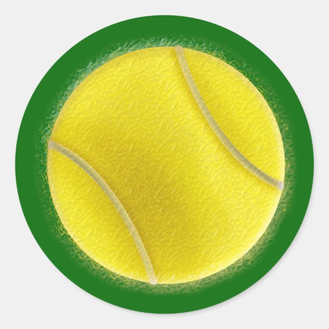 Tenniskleber mit schmutzigem Ball zum Schreiben Runder Aufkleber (Vorderseite)