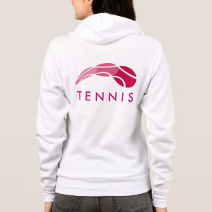 Tenniskleidung   der Frauen trägt Hoodie mit Logo
